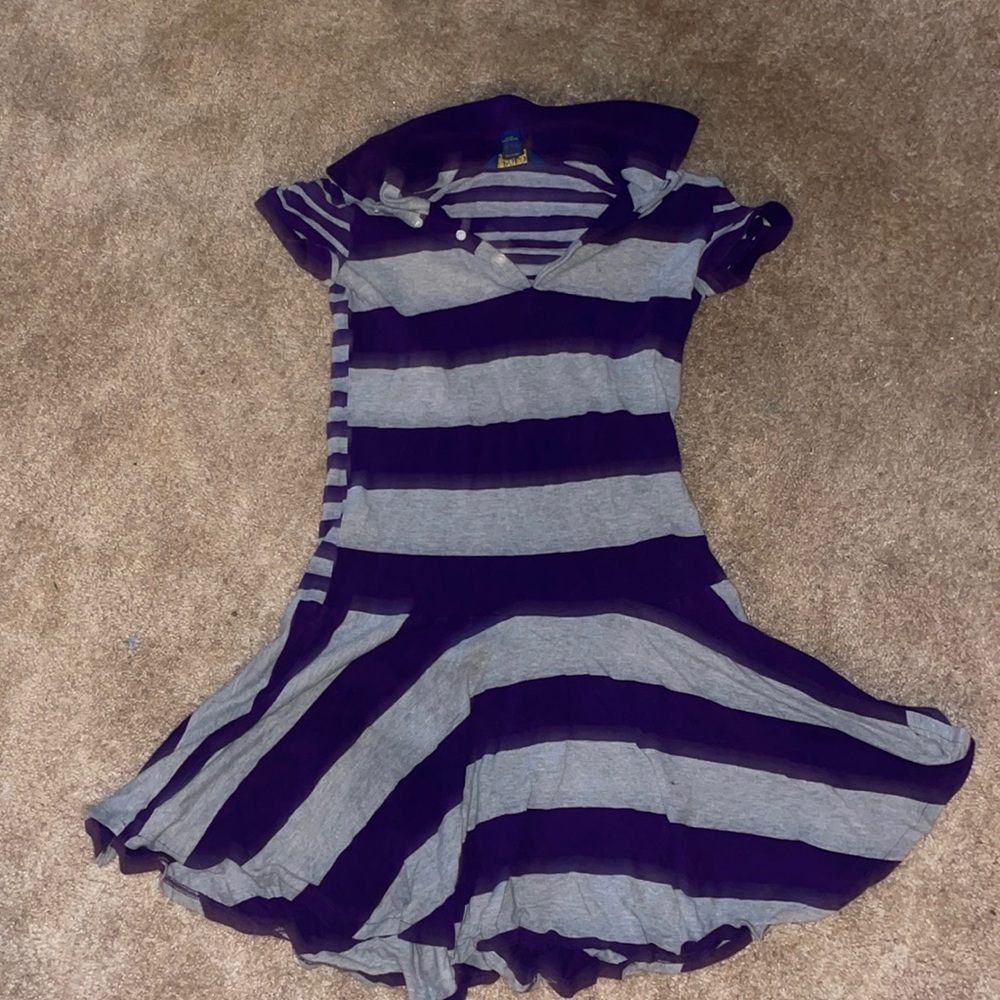 Purple striped dress